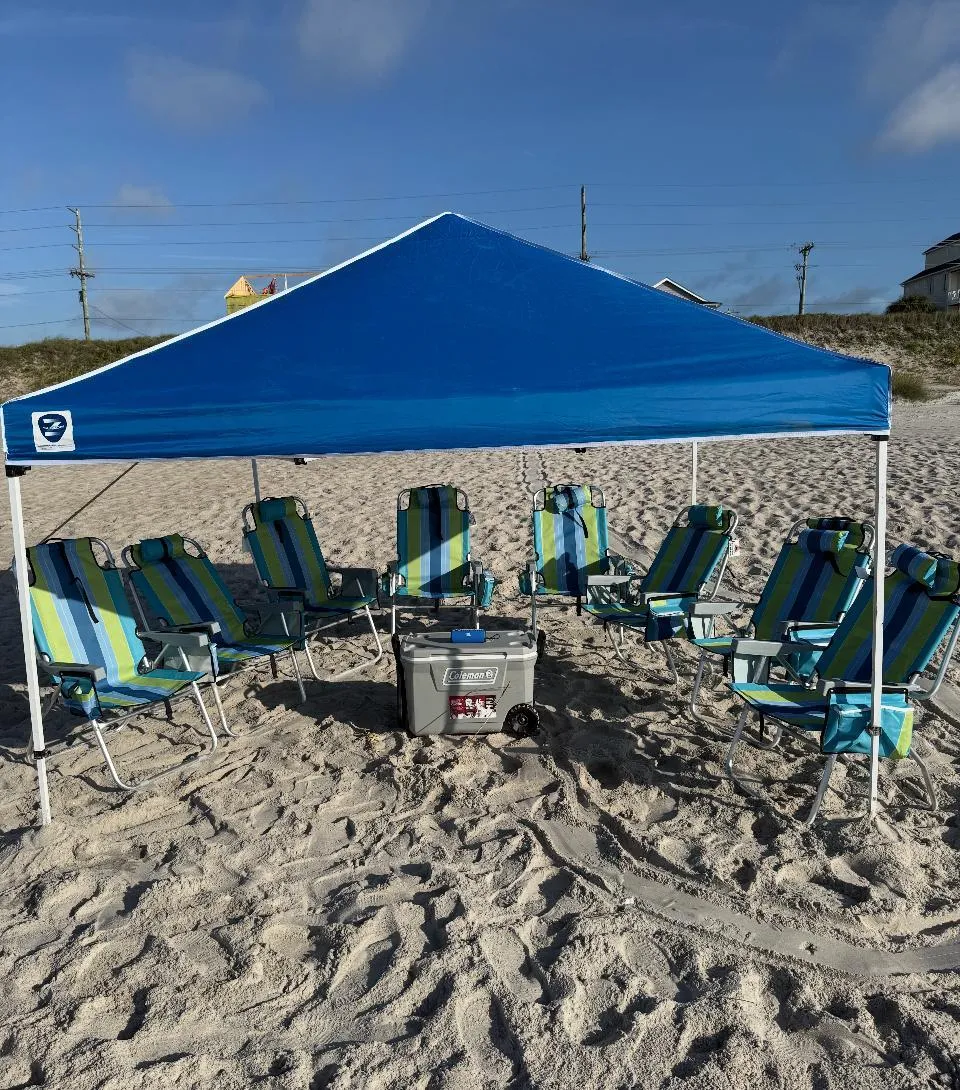 Bundle: 10' x 10' Tent with 6 High Boy Chairs