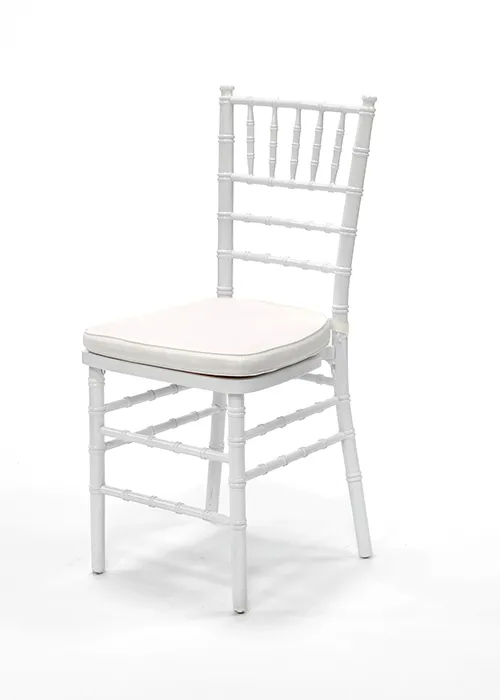 White Chiavari Chair & Cushion