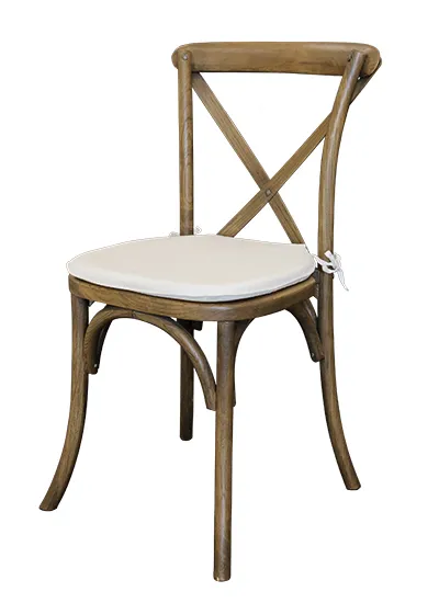 Cross Back Rustic With Cushion 