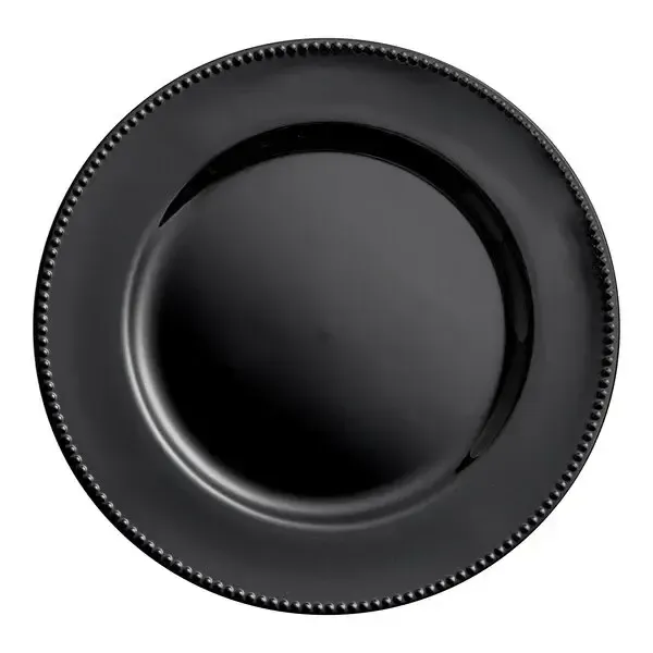 BLACK BEADED CHARGER PLATES 13''