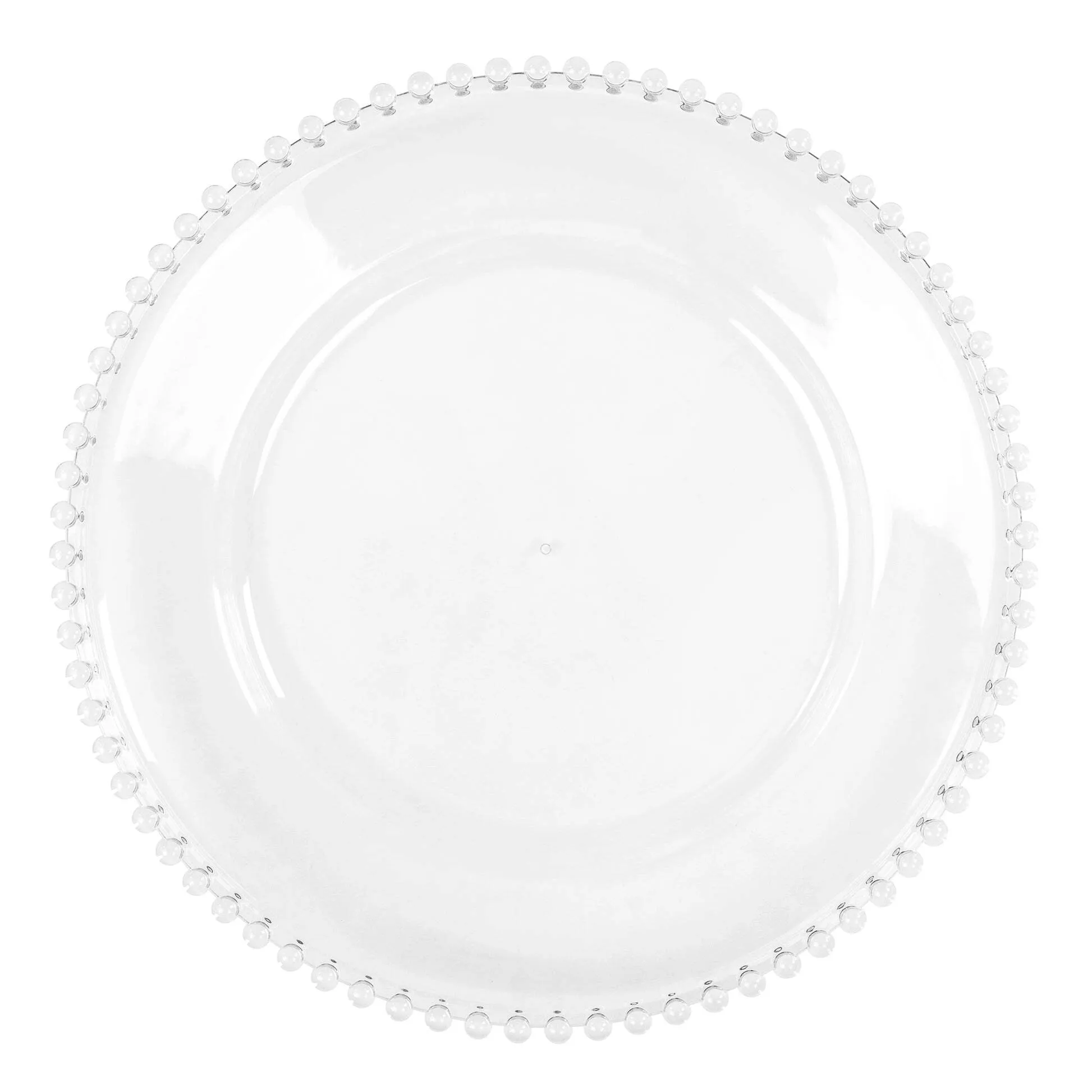 CLEAR BEAD CHARGER PLATE 13""