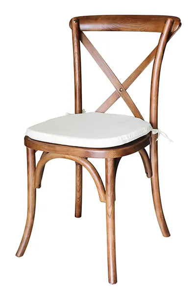 Cross Back Caramel Chair With Cushion 