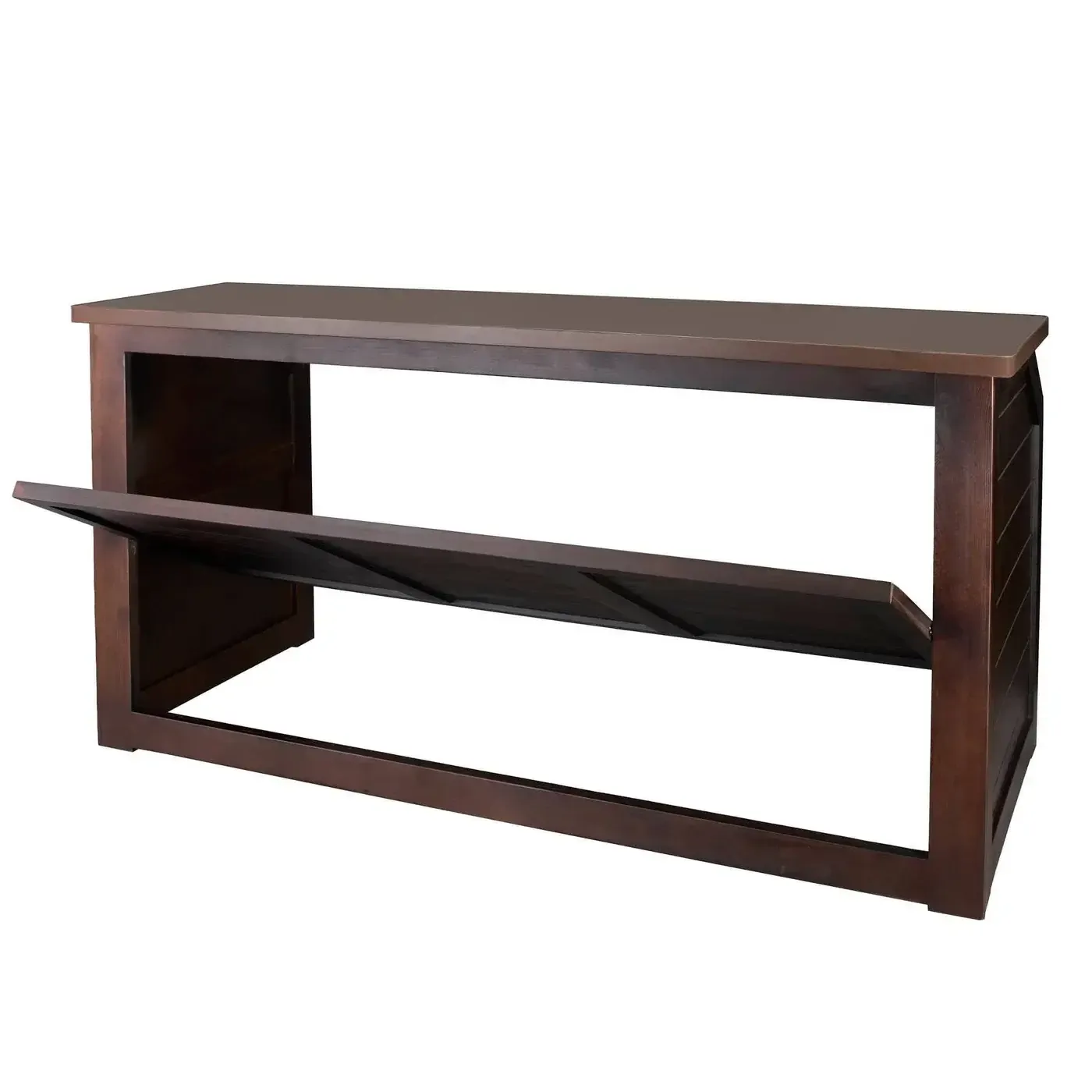 7' Fruitwood Portable Folding Bar with Reversible Front