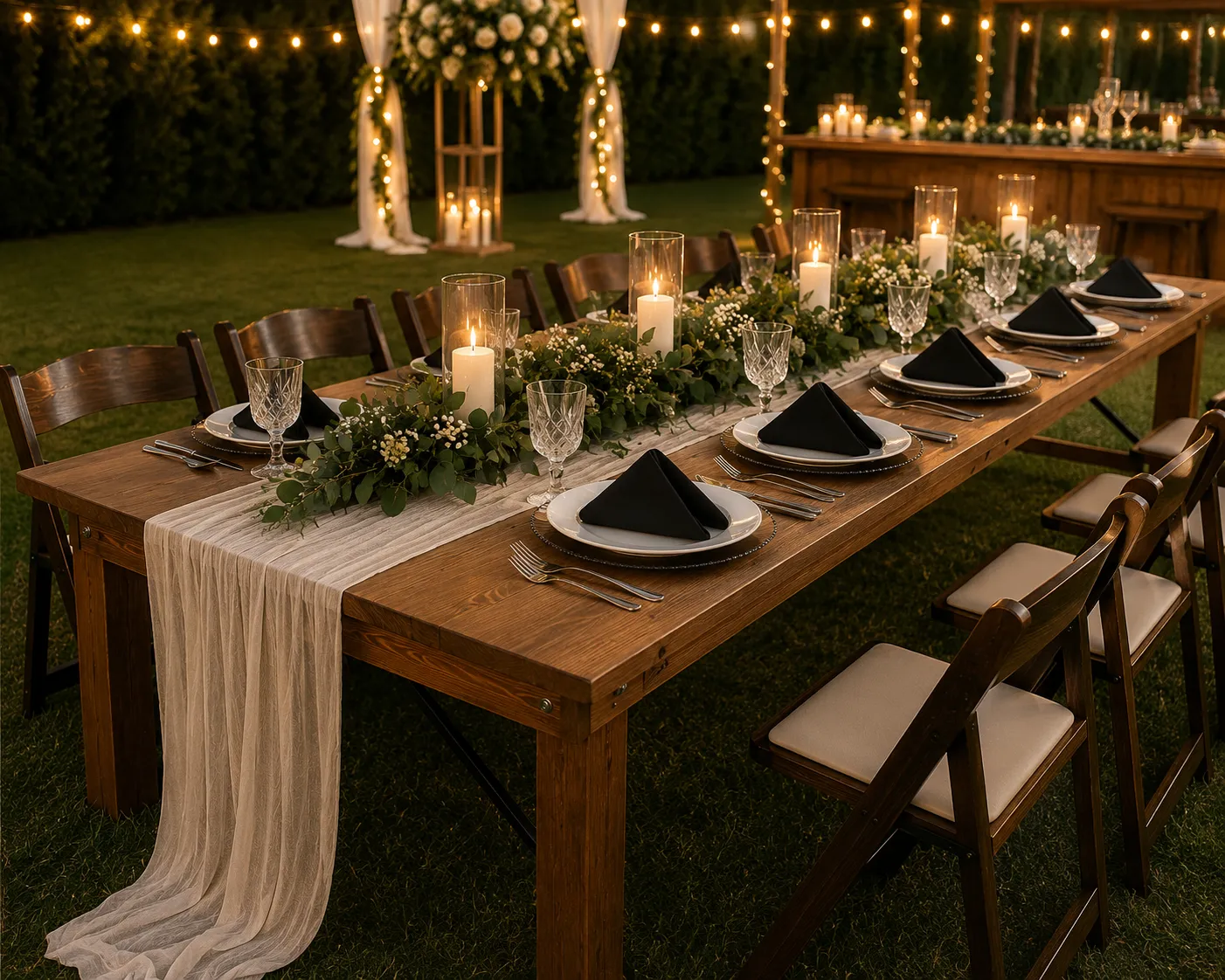 Farm Table Wedding Package For 45-50 People 