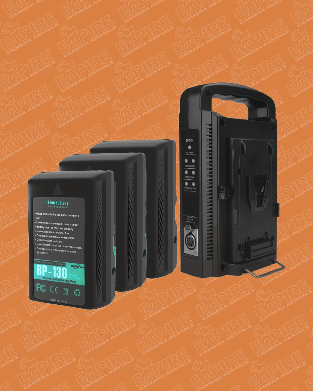 V-Lock Battery 3 Kit with 2 Bay Charger