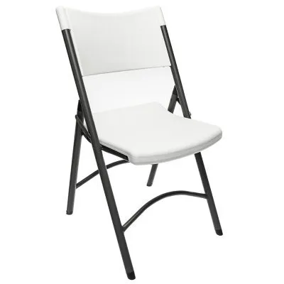  Industrial Grade Contoured Folding Chair, White
