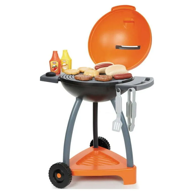 Little Tikes Sizzle 'n Serve Outdoor Plastic Pretend Play Barbecue Grill Toys Playset