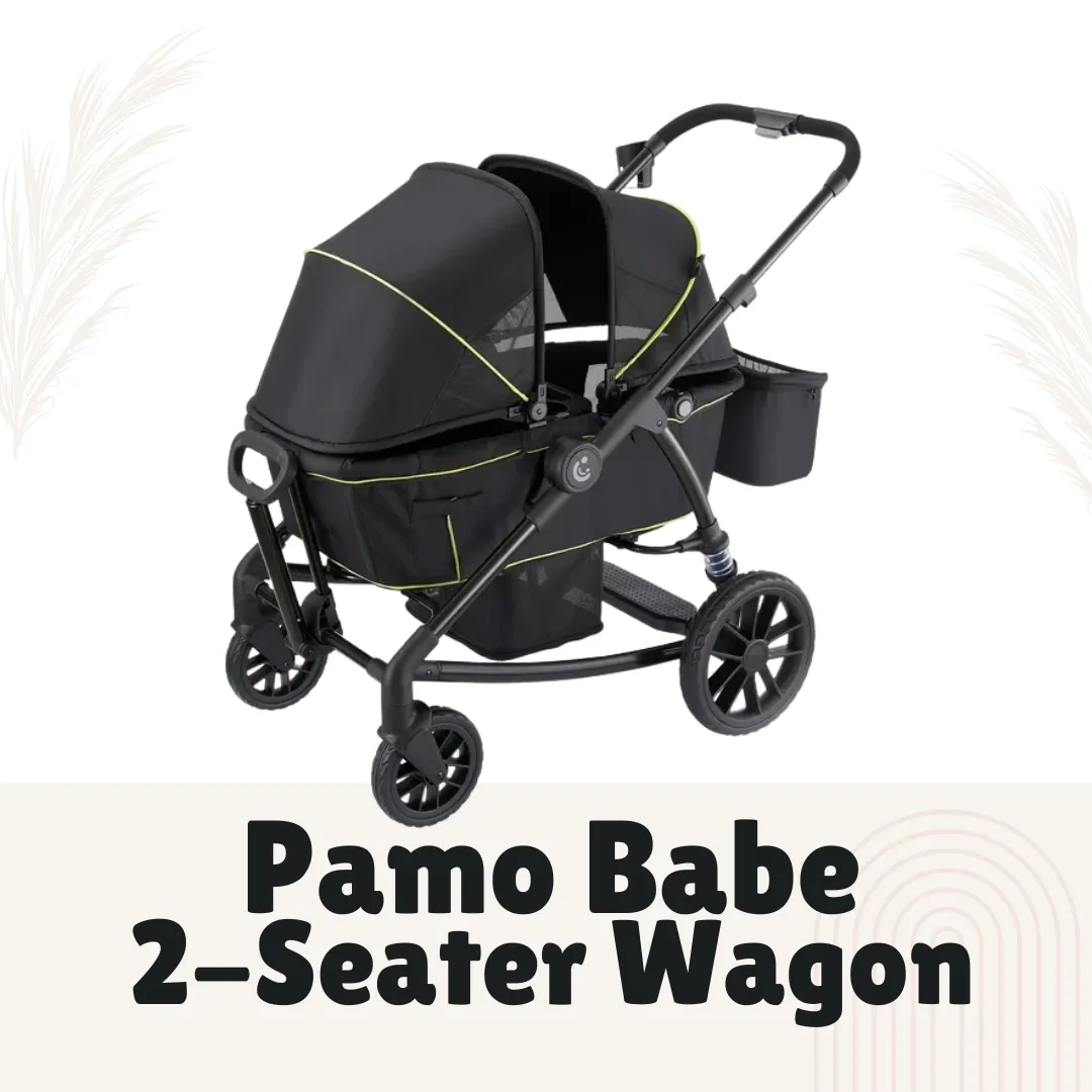 Pamo Babe Unisex 2-Seat Wagon Stroller Folding Stroller