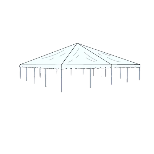 40x40 West Cost Frame Tent - Clear Top