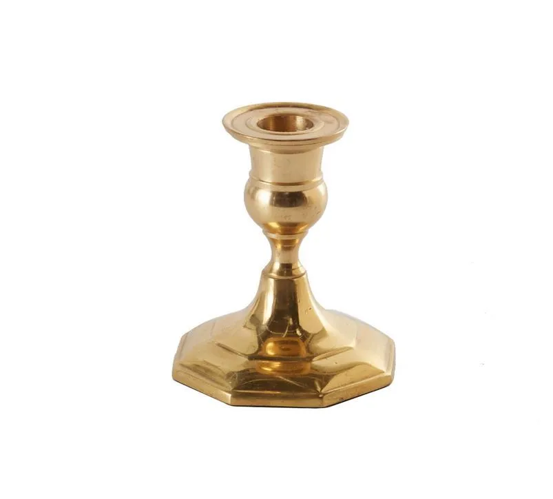 3.75" Gold Tapered Candle Holder