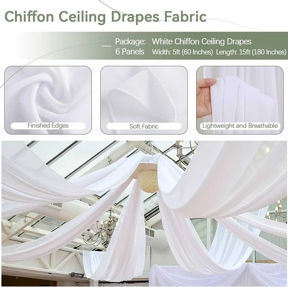 60'  Ceiling Drapes/Swag