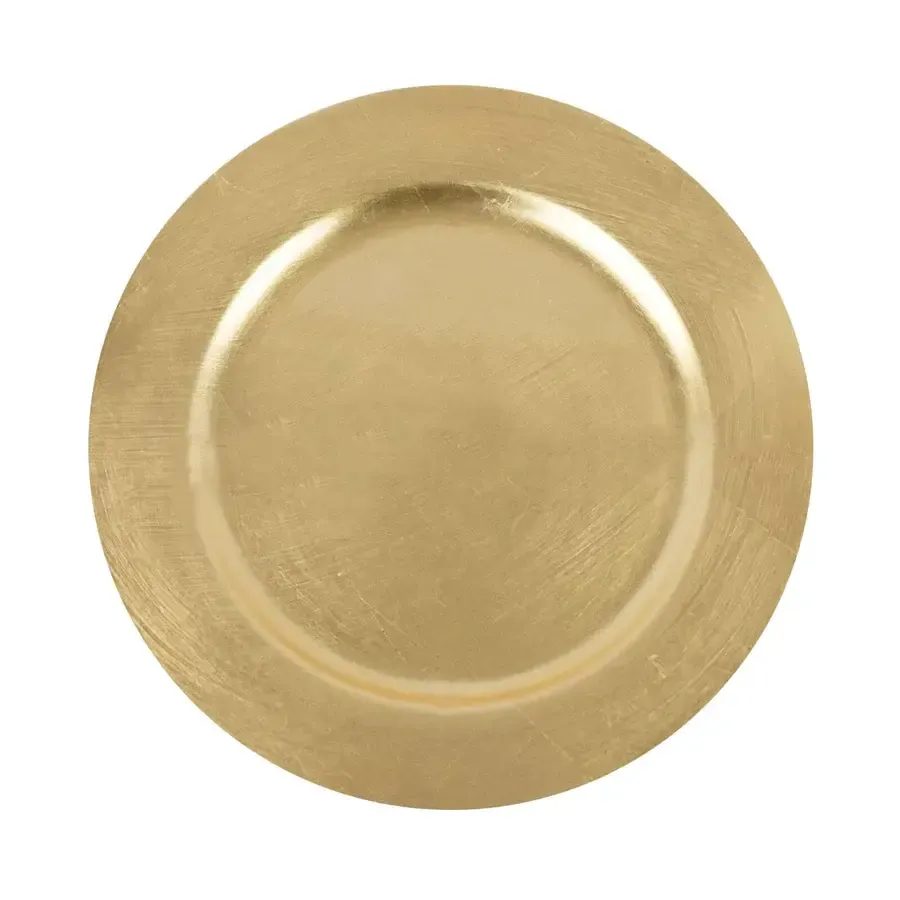 13" Gold Acrylic Charger