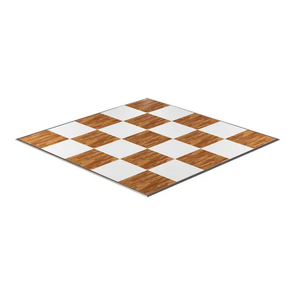 20x20 Premium New England Plank and White Dance Floor