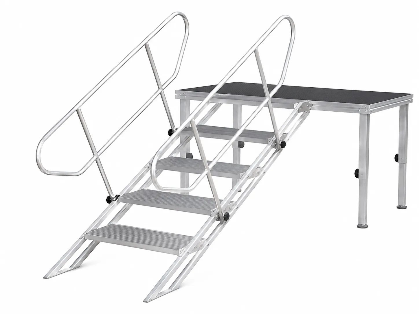 4 Step Stage Stair Handrails