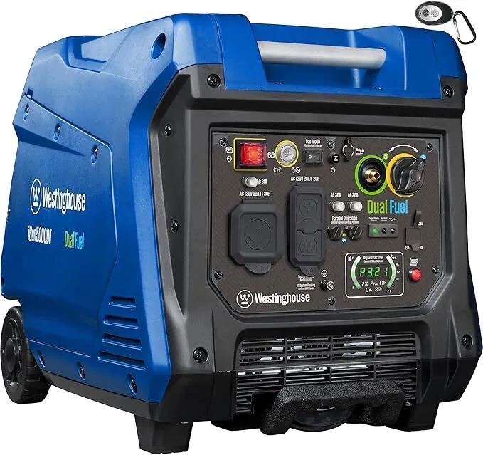 Quiet 5000 Watt Gas or Propane Inverter Generator