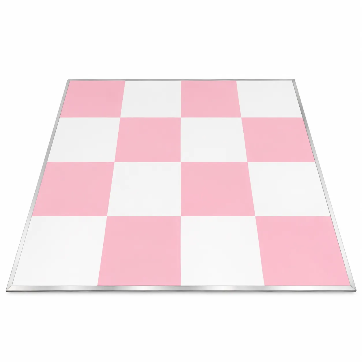16x16 White and Pink Premium Dance Floor