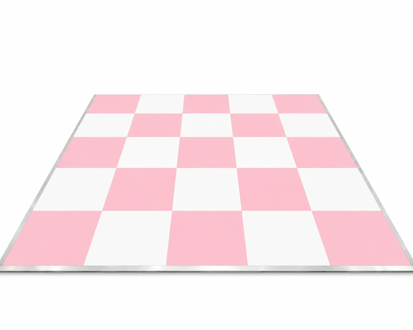 20x20 White and Pink Premium Dance Floor