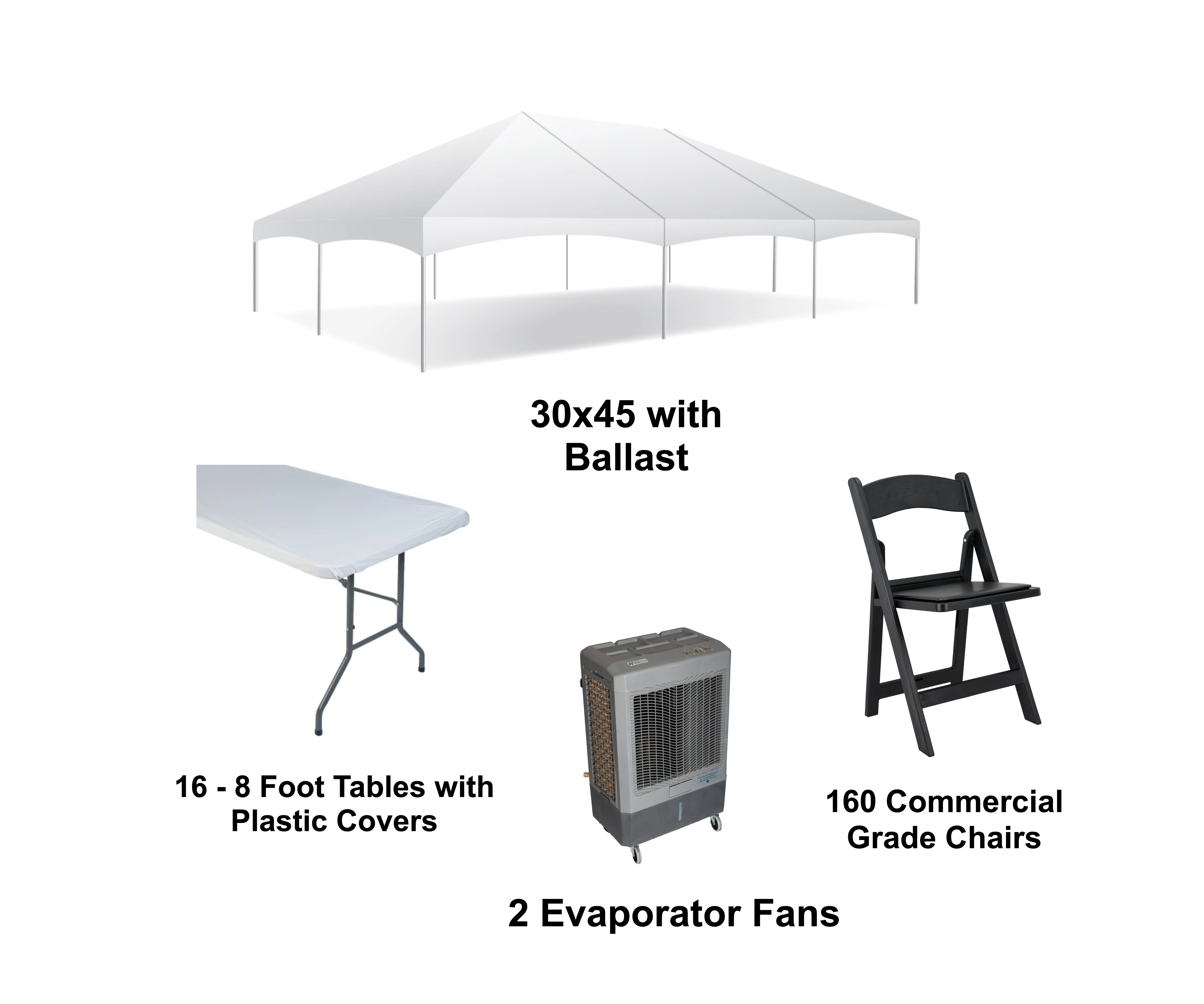 160 Person Catered Corporate Tent 