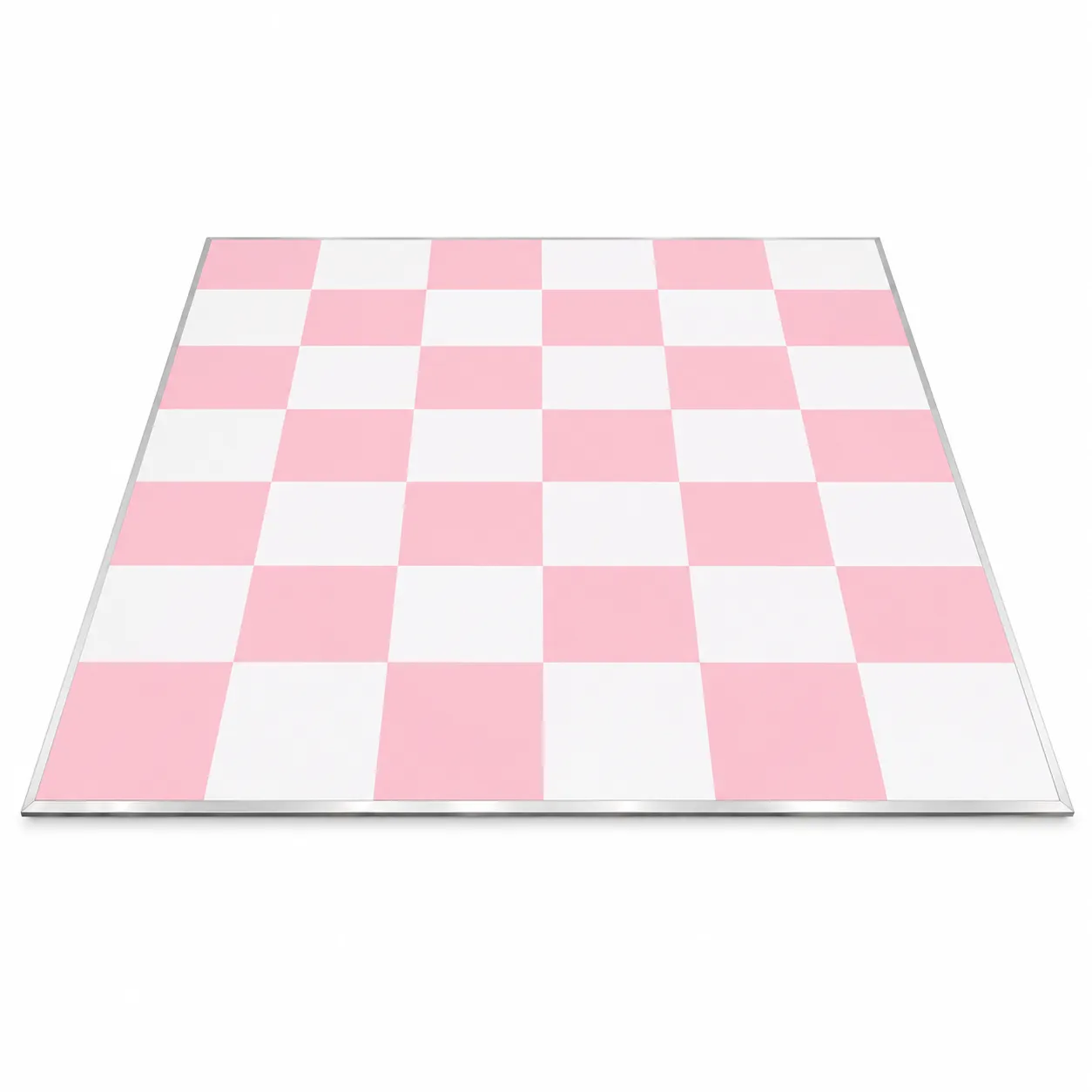 24x24 White and Pink Premium Dance Floor