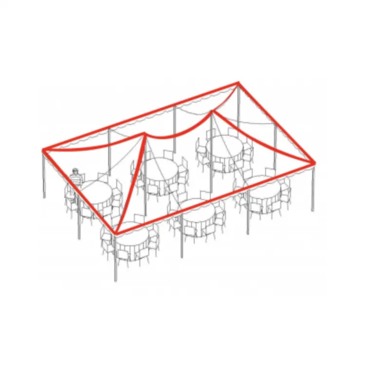 10x20 Tent Bistro Lighting (Peak To Corner)