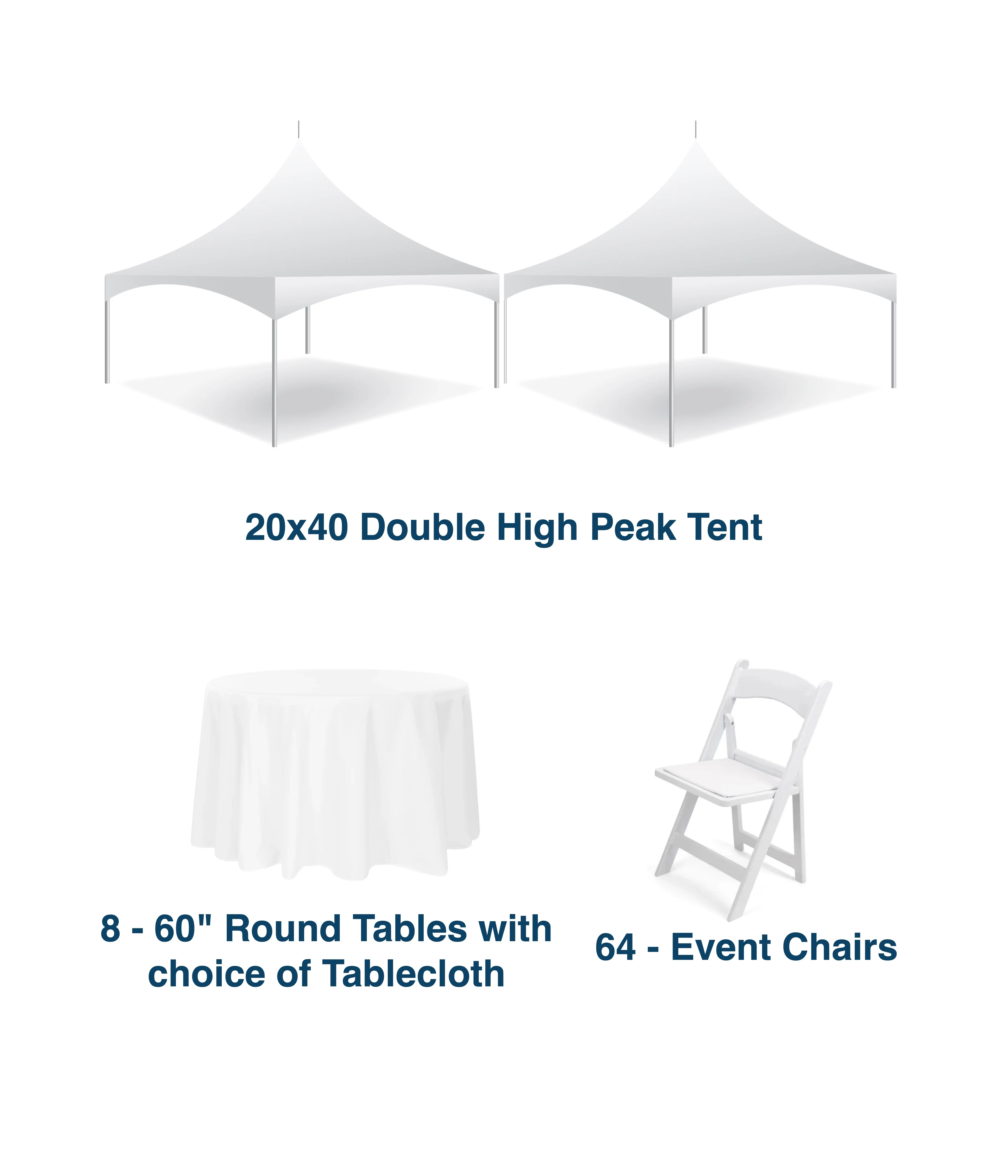 64 Person Premium Tent Package