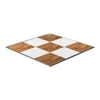 12x16 Premium New England Plank and White Dance Floor