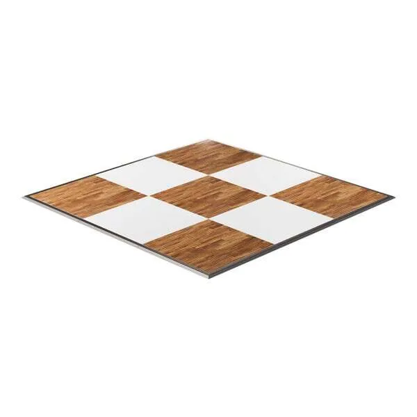 12x12 Premium New England Plank and White Dance Floor