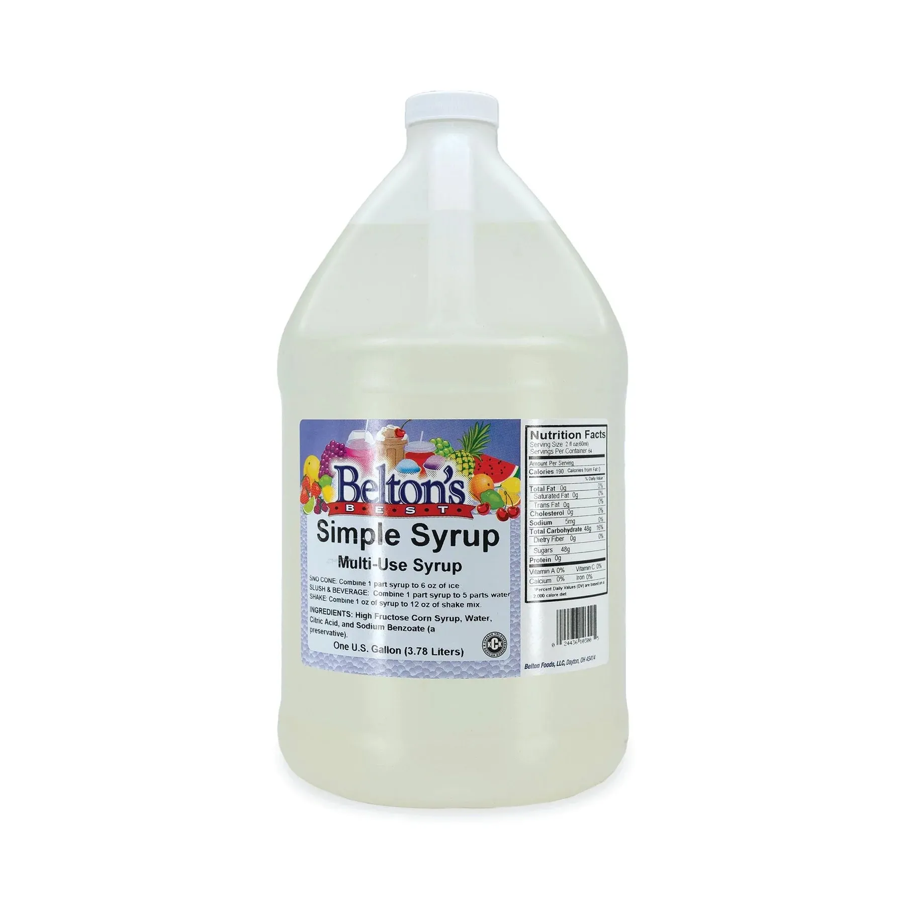 Neutral Gallon Slushy Machine Syrup/Drink Mix