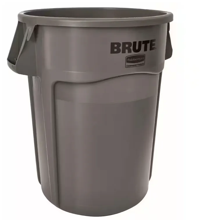 Brute 44 Gal. Grey Round Vented Trash Can