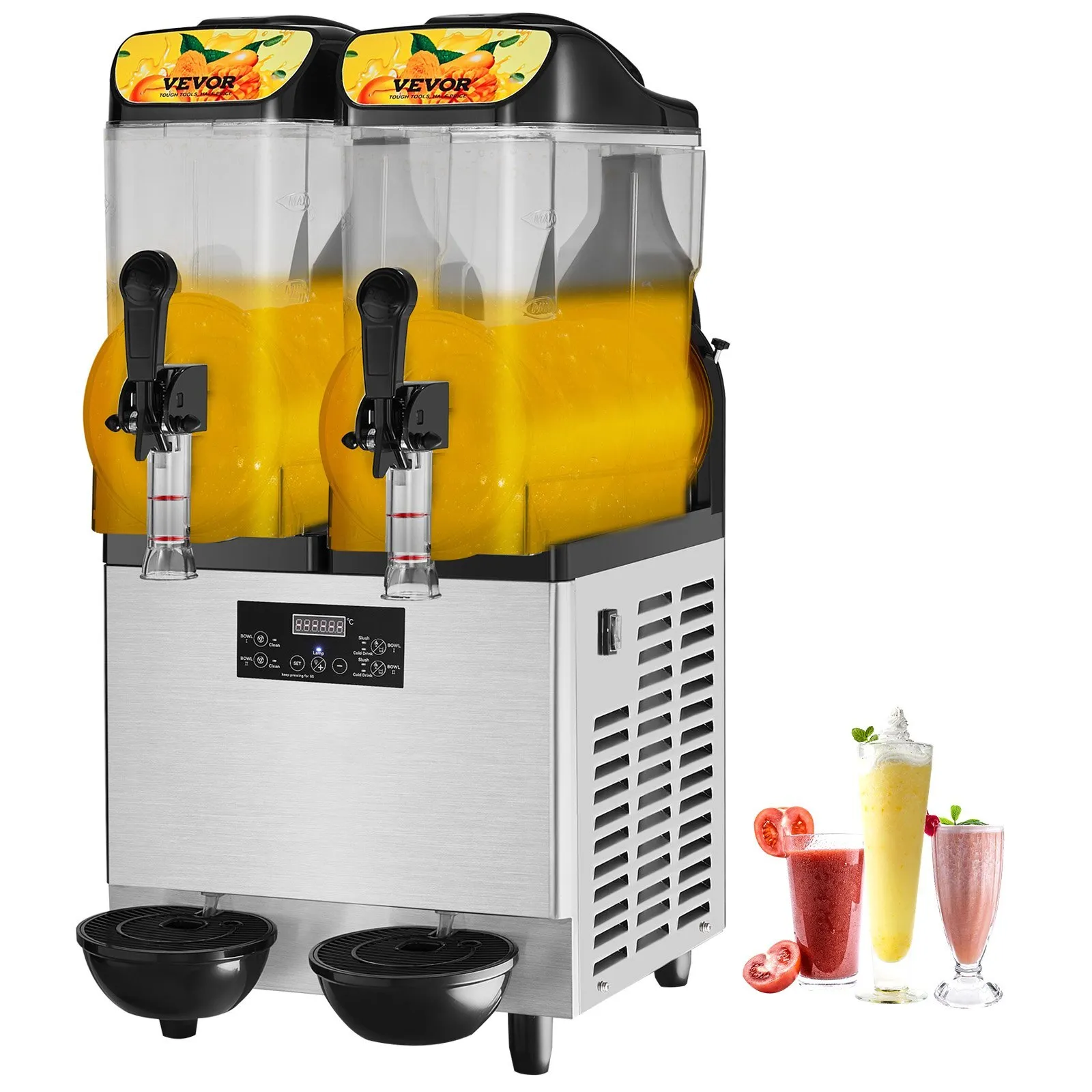Double Tank Commercial Slushy Margarita Machine