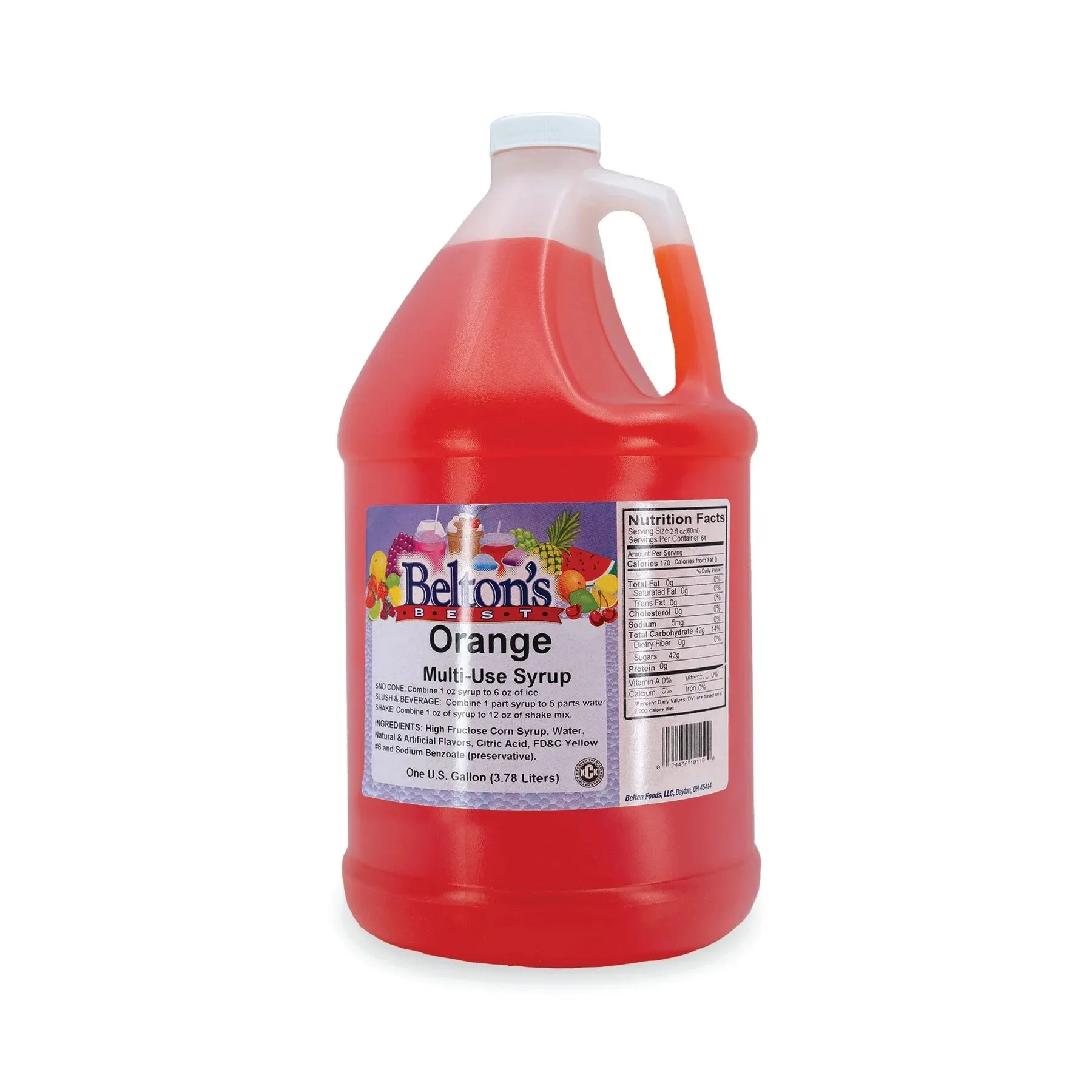 Orange Gallon Slushy Machine Syrup/Drink Mix