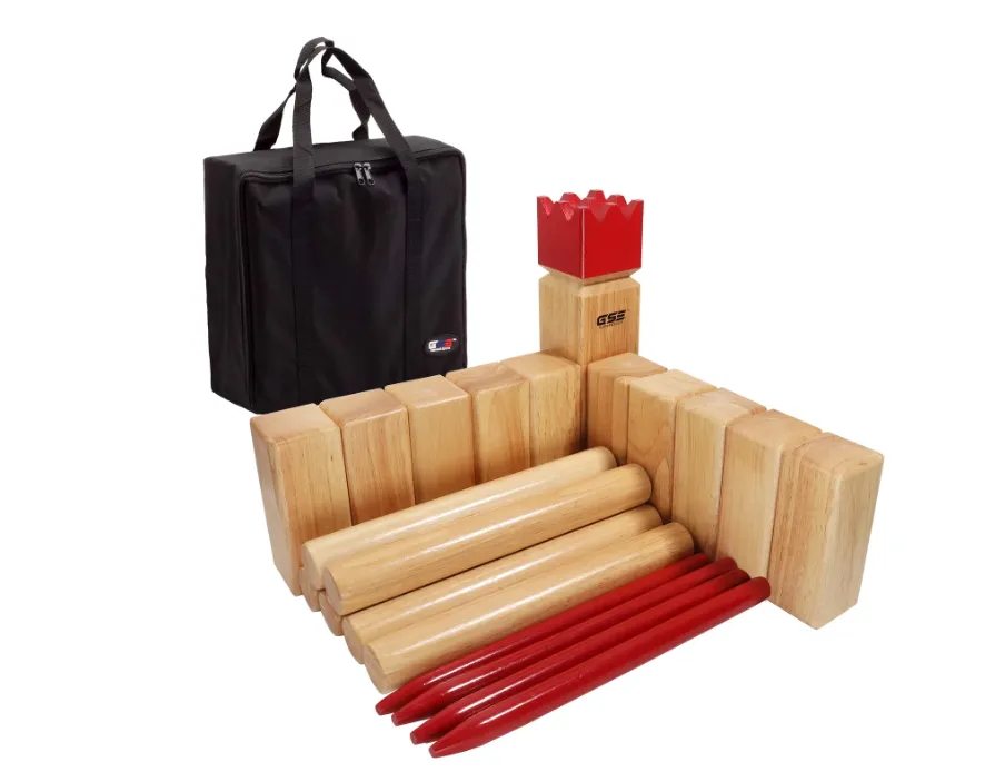 Triumph Kubb "Red King" Wooden Yard Game
