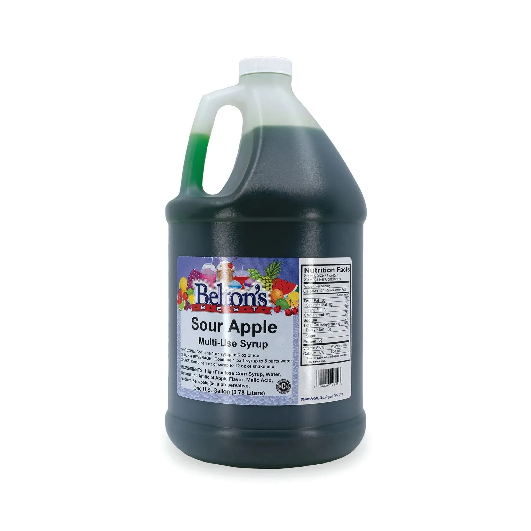Sour Apple Gallon Slushy Machine Syrup/Drink Mix