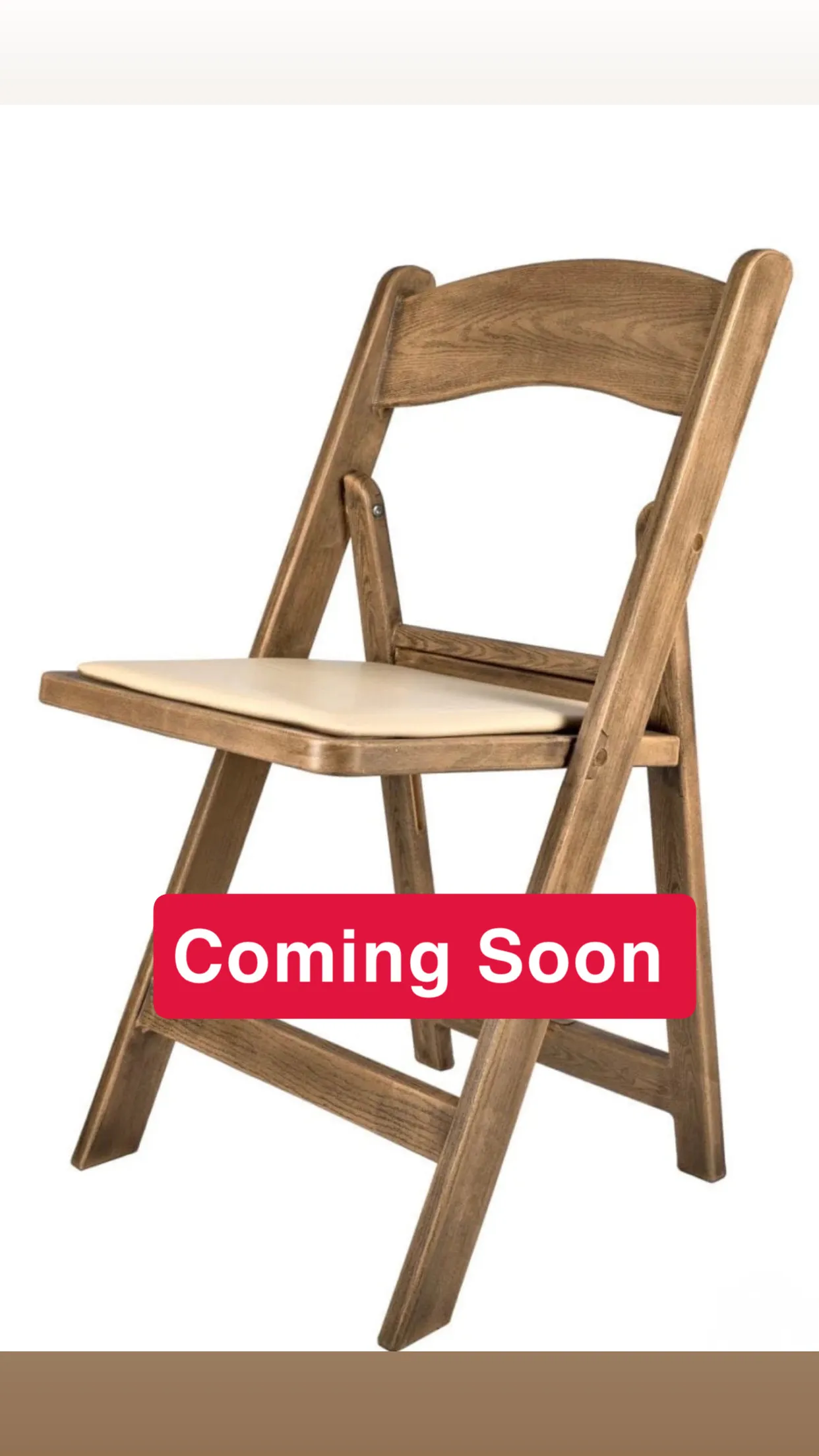 Chestnut Resin WoodGrain Folding Chair