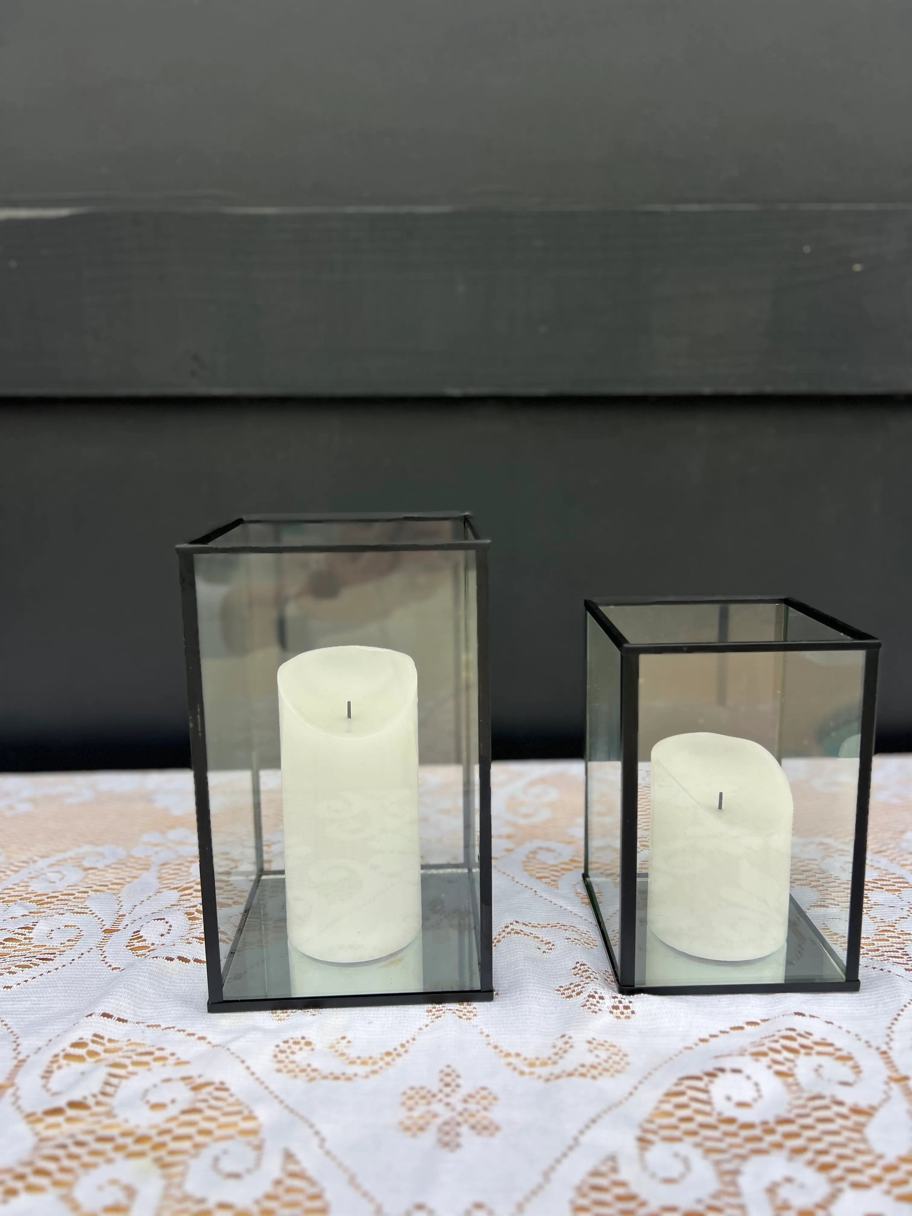 Hurricane Candle Holder Set of 2
