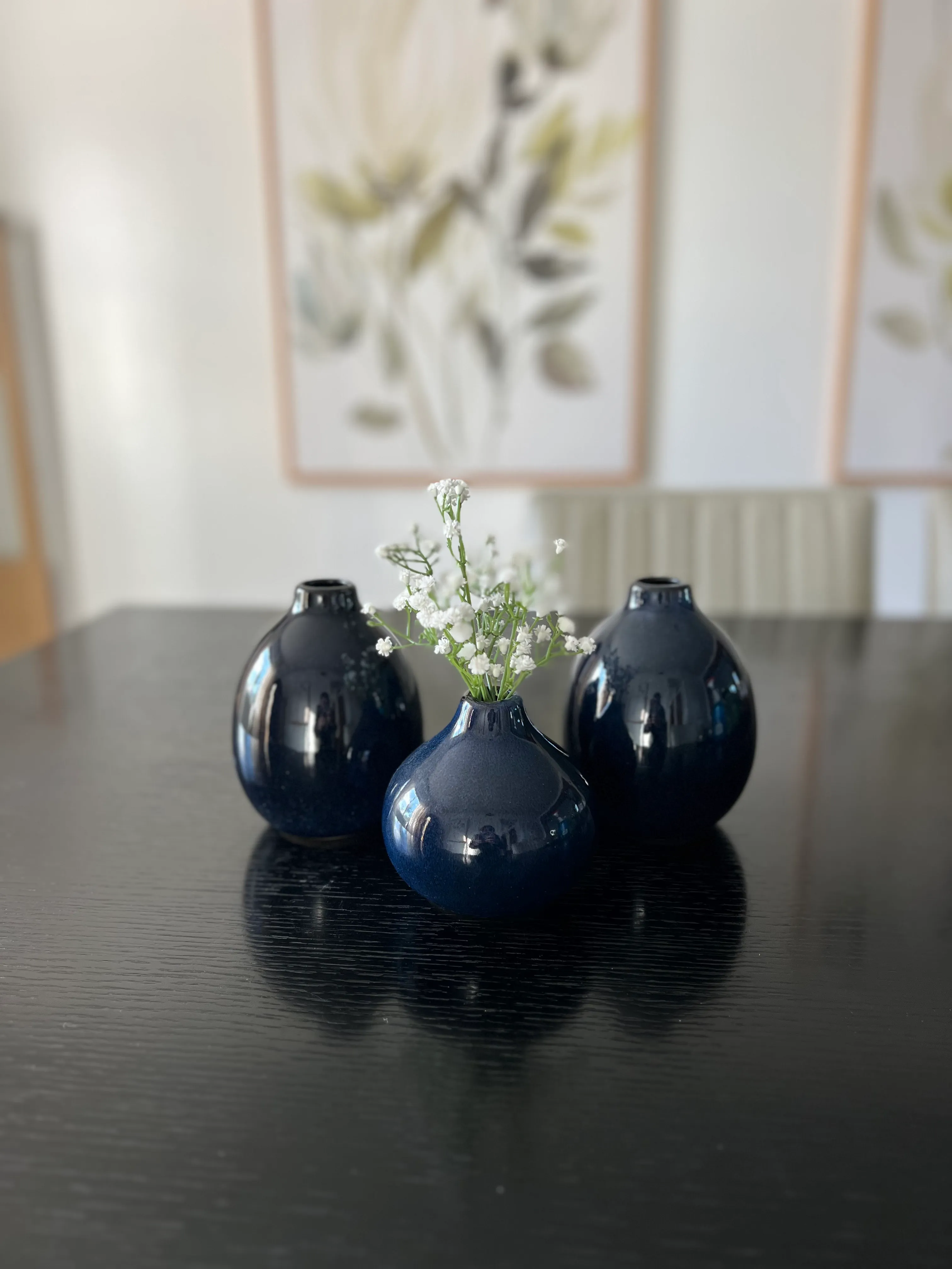 Blue Vases Set of 3 