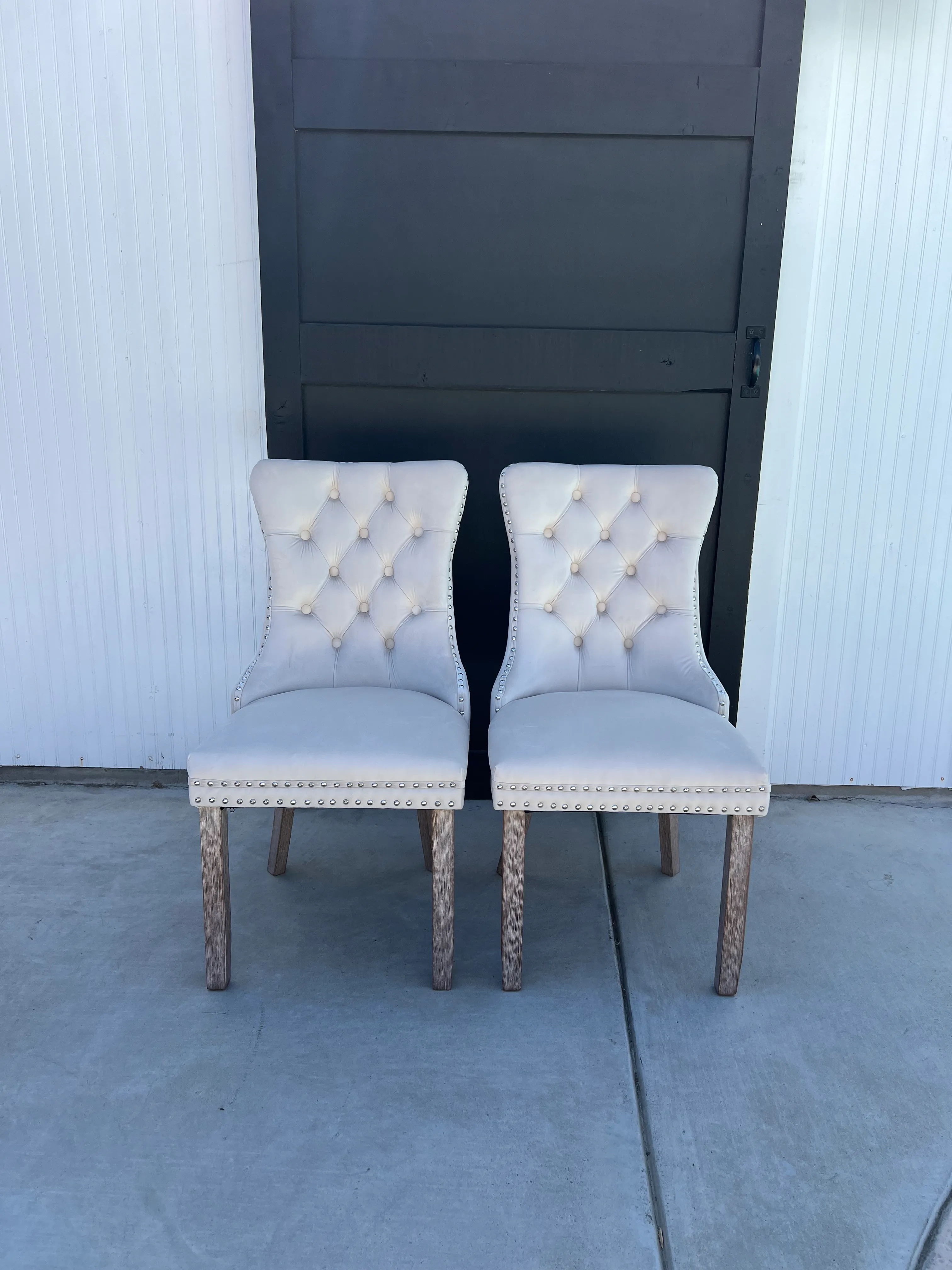 Modern Velvet Wingback Tufted Chairs