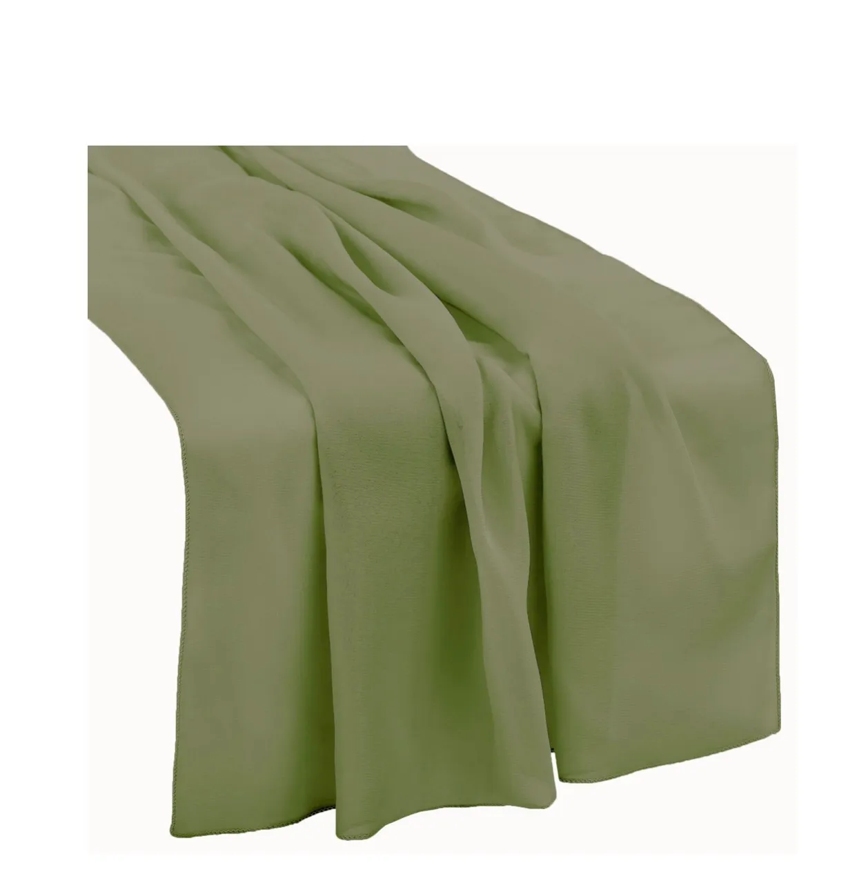 Chiffon Table Runner 10FT x 27in Dusty Sage 