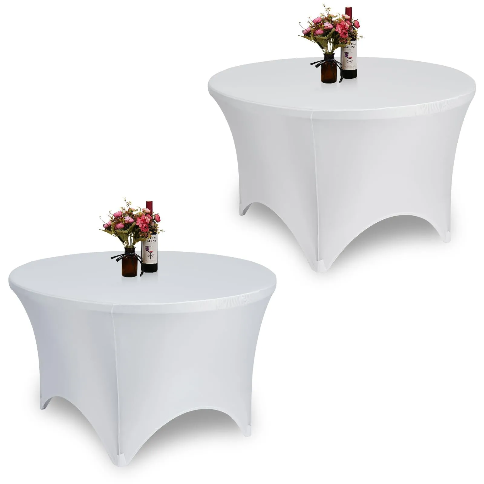 White Spandex 5FT Round Table Cover