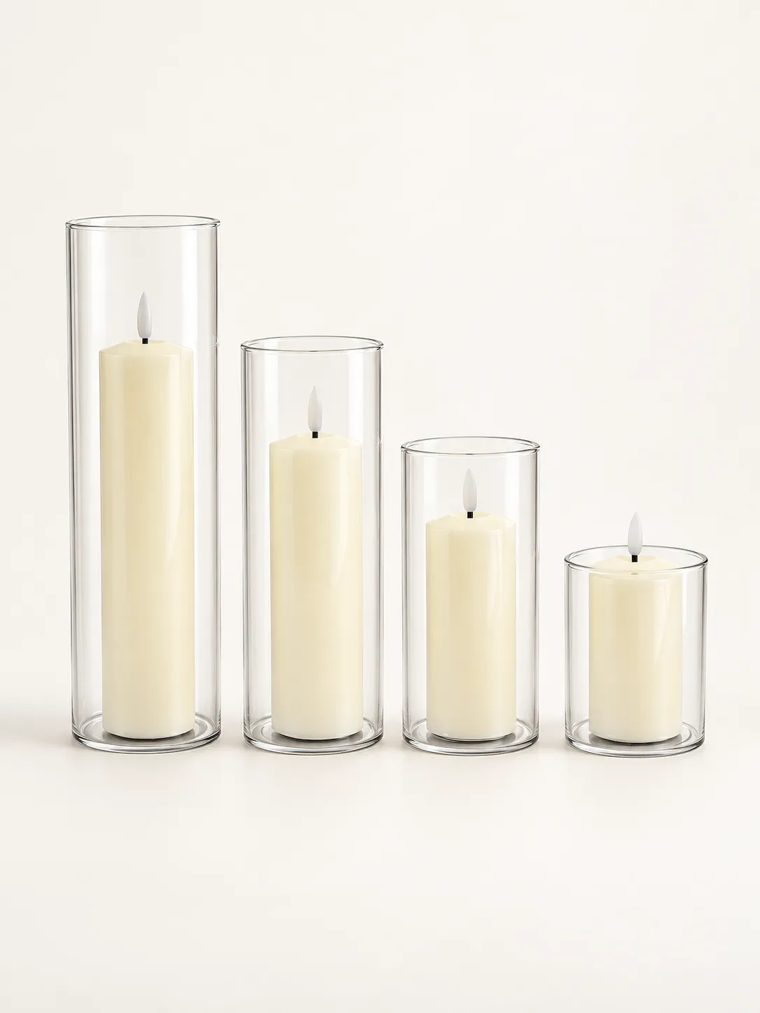 9 Real Wax Pillar Flameless Candles