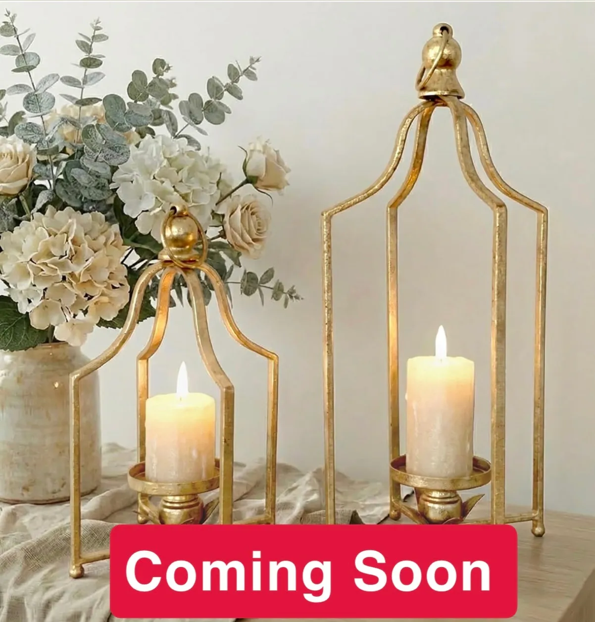 Metal Iron Candle Holders (Set of 2)