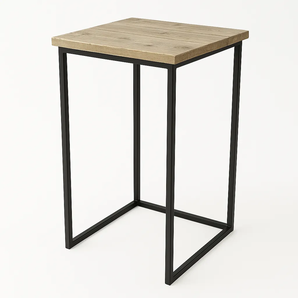 Vierkante bartafel zwart