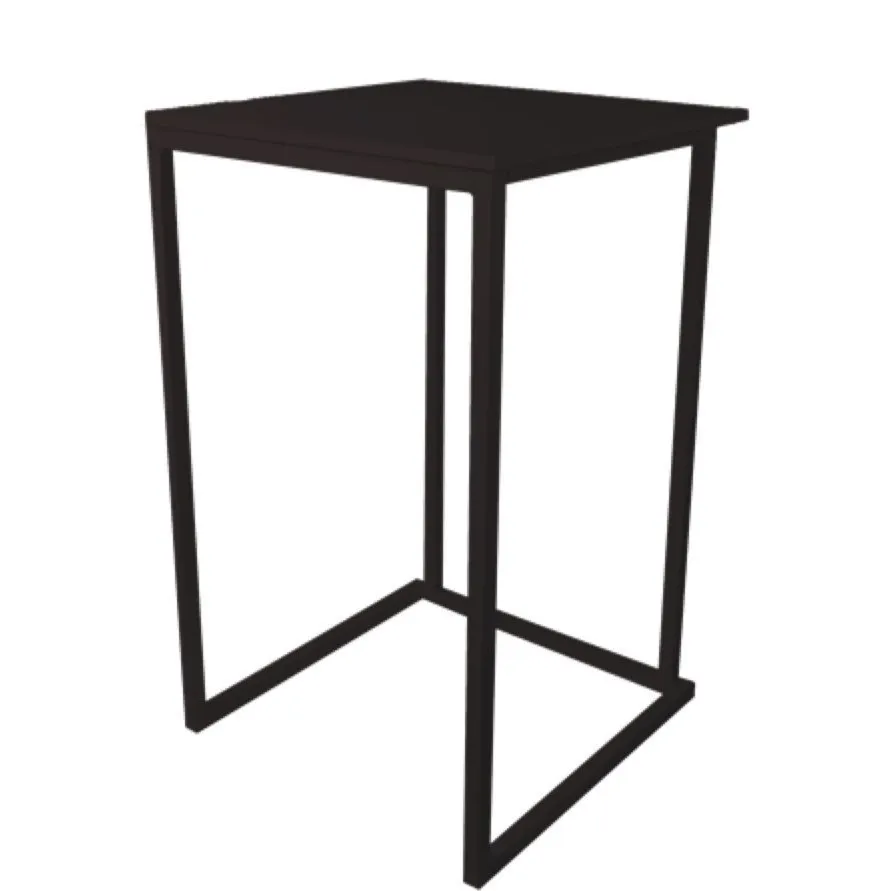 Vierkante bartafel zwart (ander blad mogelijk)