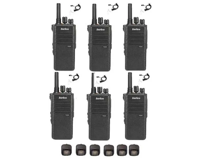 6x Inrico T522a + oortjes of mic's