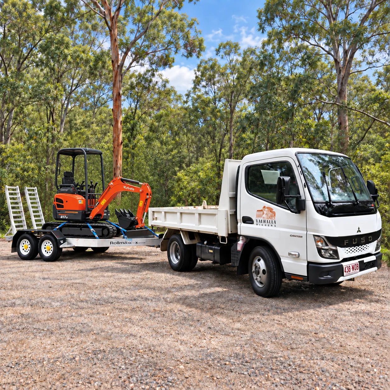 U17 Excavator and Tipper Truck Combo - Car License