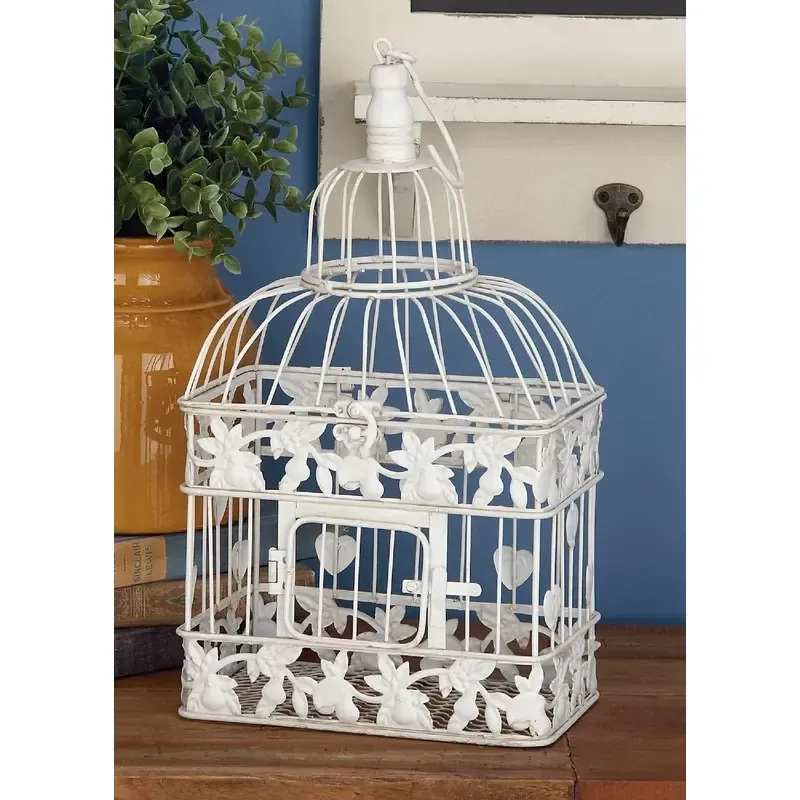 Small bird cage card holder 15" x 9" x 6"