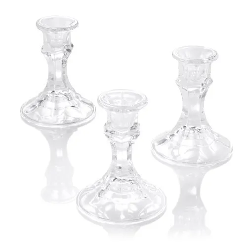 Clear Taper Candle Holder