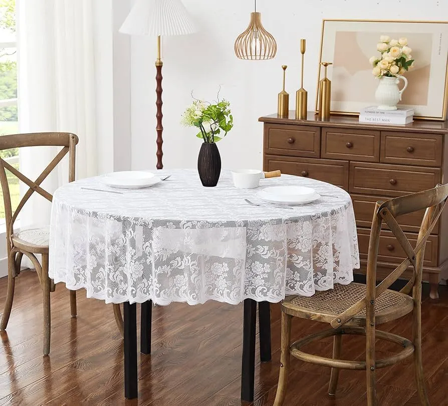 90 inch Round Lace Overlay