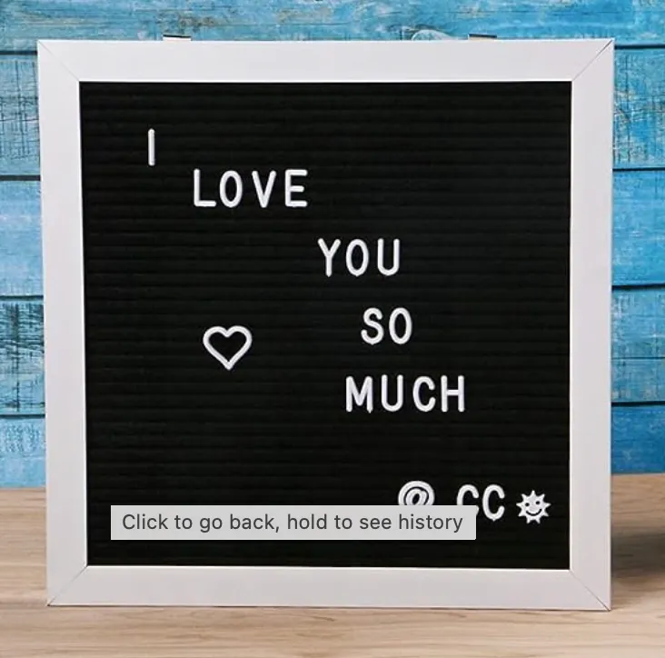 Black + White Sign with Letters to Personalize