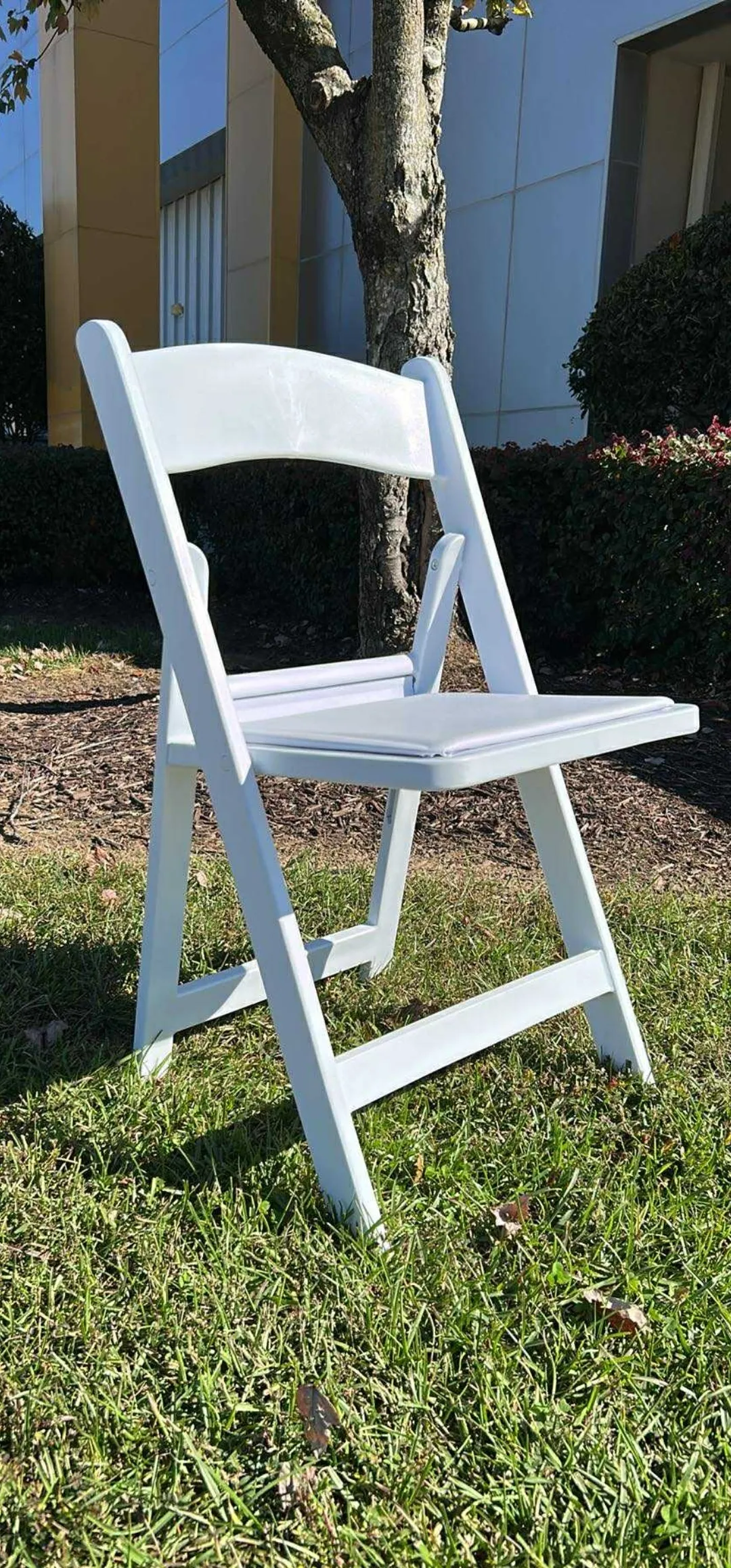 White garden chair